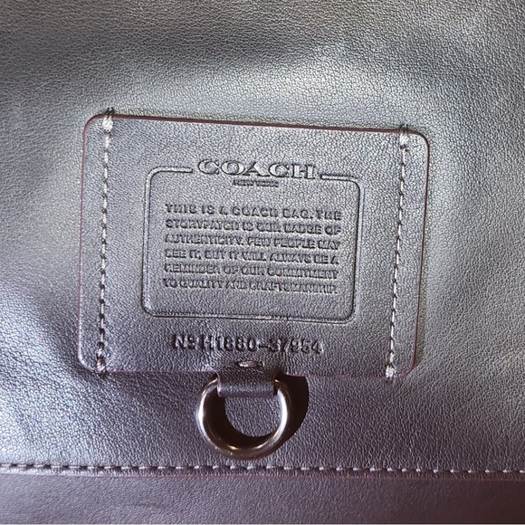 Coach Black Leather Messenger Bag For Men - Picture 2 of 7